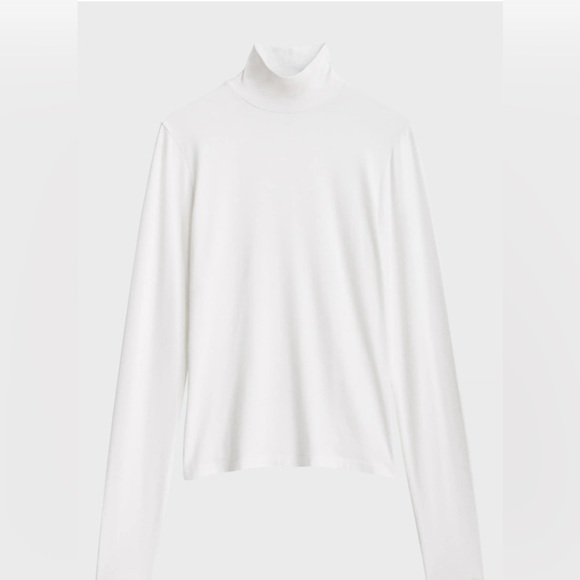 Rag & Bone “Luca” stretch-knit longsleeved turtleneck top-fresh white size XS - Picture 15 of 16